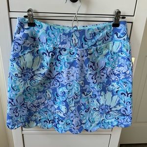 NWT Lilly Pulitzer Monica Skort in Saltwater Blue Suns Out Funs Out Golf. Sz. 6